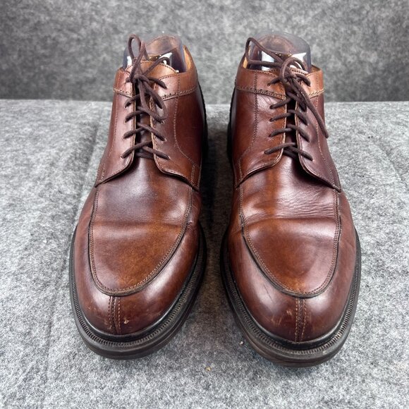 Cable & Co. Mens Size 9.5 Brown Leather Lace-Up Ankle Boots Made in Italy - Picture 1 of 12